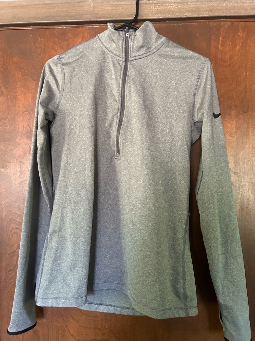 Nike Women’s Grey Half-Zip Dri-FIT Pullover size L - Picture 2 of 4